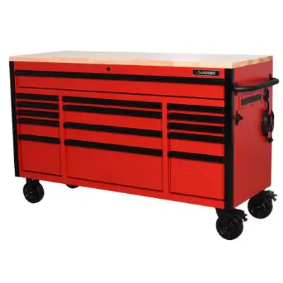 BRAND NEW Husky Heavy-Duty 61”W 15-Drawer Mobile Workbench RED, View more