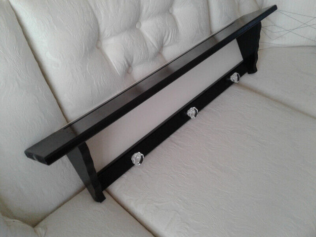 Coat Rack with Black Shelf - Glass Knobs in Bookcases & Shelving Units in St. Catharines - Image 2
