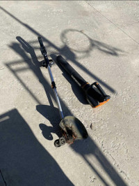 Workx blower and string trimmer 