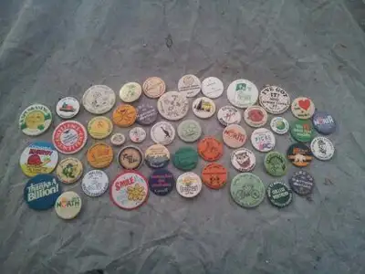 collection of vintage pins/buttons, View more