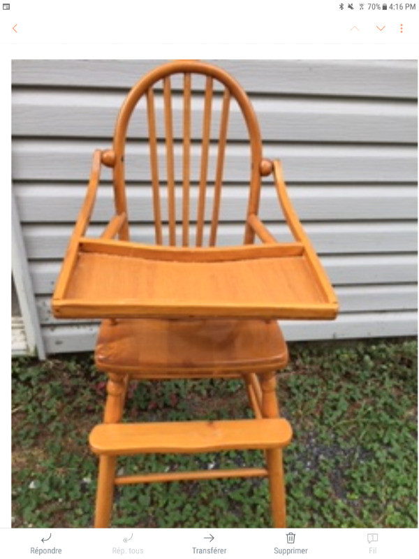 Chaise haute antique pour enfants. | Nourriture et chaises hautes |  Drummondville | Kijiji