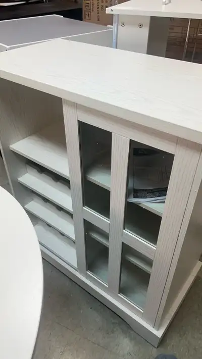 Buffet Table Sideboard and Buffet with Wine Racks Sliding Glass, View more