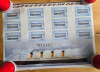 Canada Post Titanic 100 Uncut Press Sheet