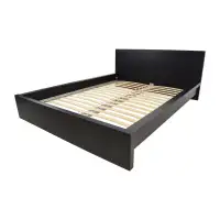 Ikea Malm Bed  - Queen  - BLACK - OG LOW Version - With Slats