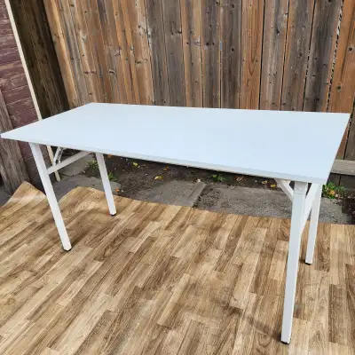 White Folding Table – Excellent Condition, View more