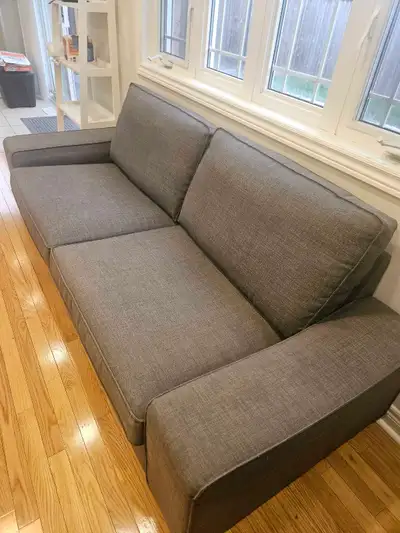 *FREE DELIVERY* LIKE NEW XL DARK GREY IKEA KIVIK LOVESEAT , View more