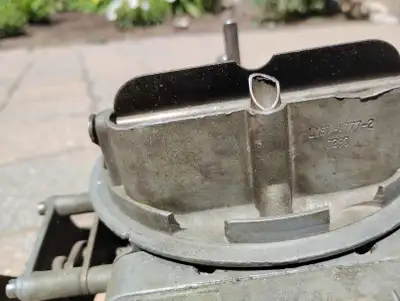 This carb came off a 1968 Camaro. Works very well. Double pumper