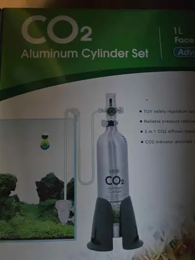 Selling a boxed CO2 complete set -1 L. The canister is mostly full it wasn't used, though it was set...