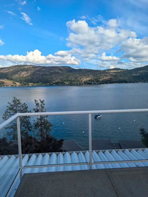 Penthouse condo on Lake Okanagan in a quiet, adult-based community with private community beach and...