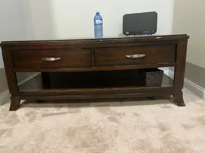 Coffee Table and End Table with Drawers, View more