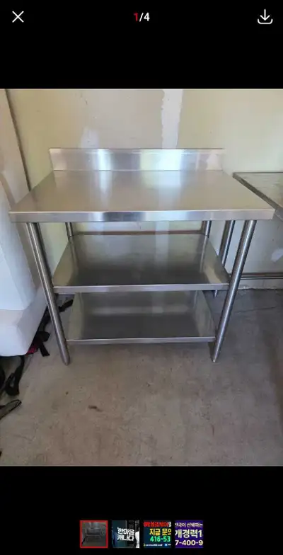 Commercial Stainless Steel 3-Tier Work Table – 24" x 36", View more