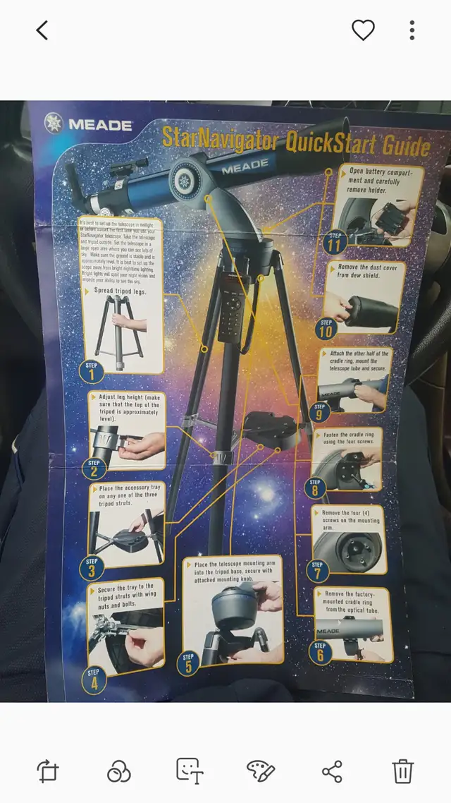 LIKE NEW Meade Star Navigator Telescope. (reg $1200)62864361734658123