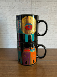 Pair of Laurel Burch mugs