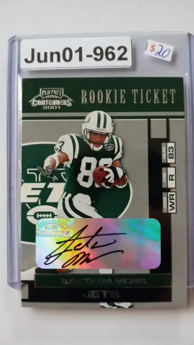 2001 Playoff Contenders Santana Moss Rookie Autograph AUTO SP, View more