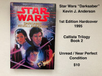 Star Wars "Darksaber" (1995 Hardcover) - like new - $10