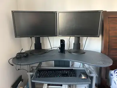 Monitors + Docking Station + Mouse + Keyboard + Office Table, View more