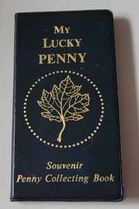 Vintage My Lucky Penny Souvenir Penny Collecting Book 24 Pennies