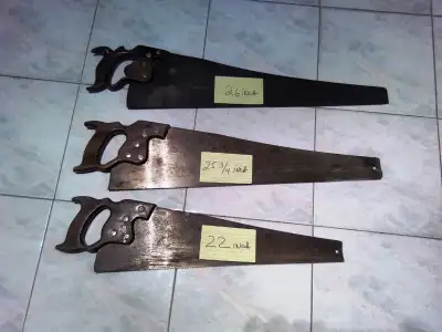 3 Vintage Disston  HandSaws. $100.00, View more