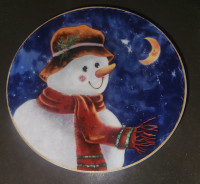 Snowman plates 7.5" diameter