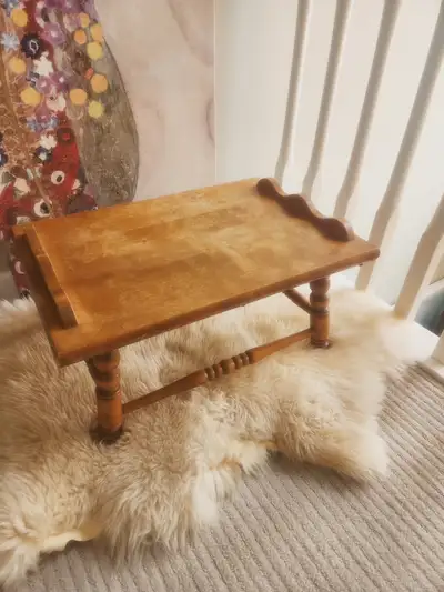 1960s solid wood short Table ADORABLE ALERT., View more