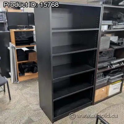 Black Deep Bookshelf Bookcase w/ Adjustable Shelves 36x20.5x72, View more