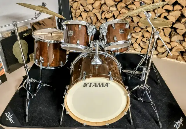 REDUCED!!! TAMA SuperStar Classic Maple Drumset/Zildjian Cymbals in Drums & Percussion in Edmundston - Image 2