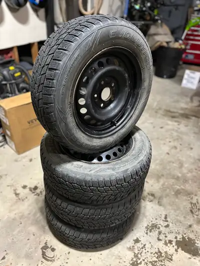 Cooper Winter Tires - 195 65 15 Cooper Evolution winter tires on steel rims FITS Hyundai, Honda, Mit...