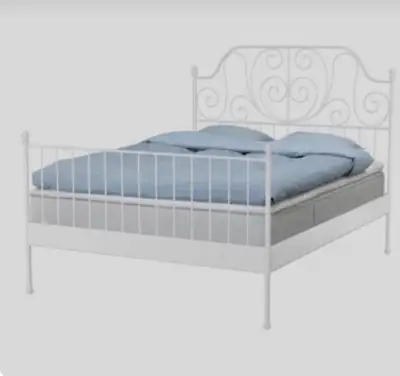 Queen IKEA white bed frame , View more