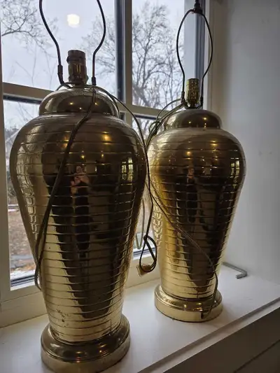 Pitted Brass Lamps, View more