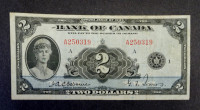 1935 $2 Bank of Canada Banknote, Great Condition, Rare