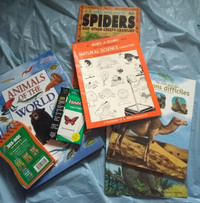 French & English animals/insects books & question cards