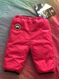 Baby Girl Canada Goose reversible snow pants pink/black