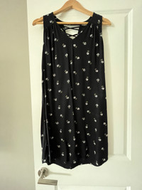 Black Sundress with White and Khaki accents