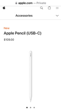 UNUSED Apple Pencil, latest version: No Tax