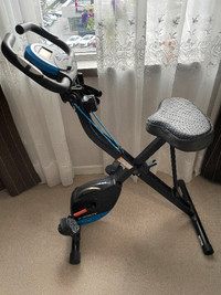 EXERPEUTIC Bluetooth Smart Foldable Bike with Resistance Bands