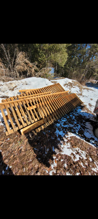 Pine wood railing used rough lumber