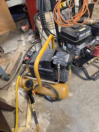 This is a used portable air compressor in as is condition from an estate sale, perfect for small job...