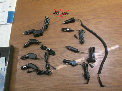 Eight various power adapters (3 Panasonic, 1 Radio Shack, 1 Bel, 3 Unbranded) for sale. Fifteen doll...