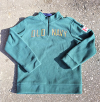 Boys Old Navy Green 1/4 Zip Fleece Sweater