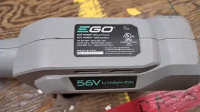Ego 56-volt lithium-ion cordless 12" string trimmer. Approximately 12 years old, the bump feed is a...