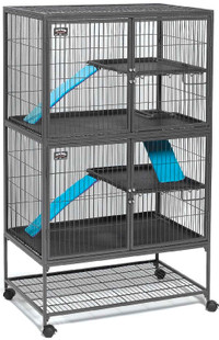 Large 2 tier separable Bird or pet cage, with caster and storage