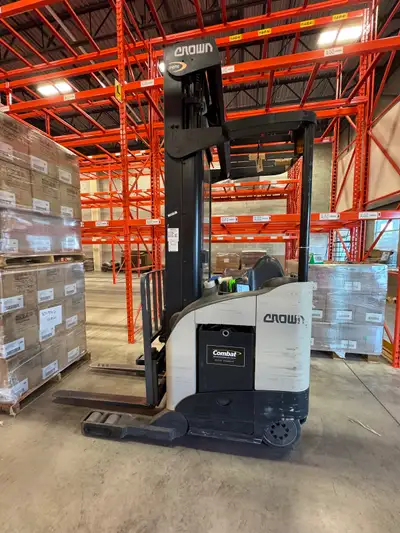 The perfect electric reach truck for narrow aisle warehouse racks, perfect for loading and unloading...