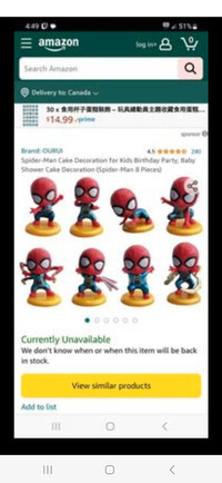 Spider Man Figures/Cake toppers