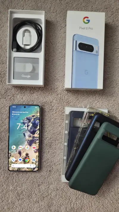 Bay Blue Google Pixel 8 Pro,128GB. RAM 12GB Perfect Condition., View more