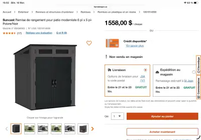 Remise de jardin Suncast Modernist 6 x 5 pieds, View more