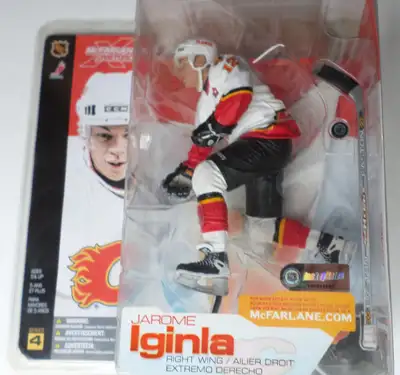 McFarlane NHL Series 4 Jerome Iginla Calgary Flames Action Figure NOTE: Some Small Wear To Package F...