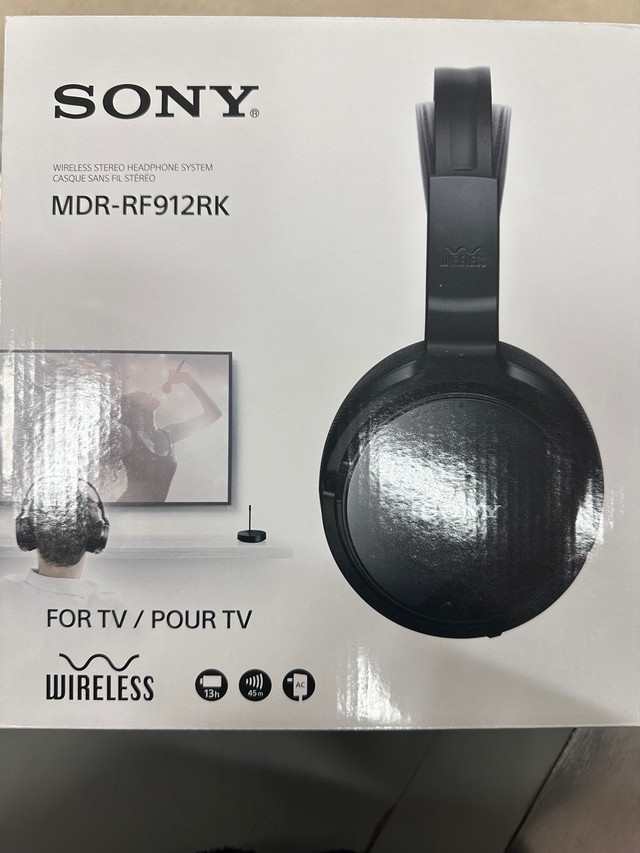 Sony wireless headphones for tv casque sans fil stéréo dans Écouteurs  à Ville de Montréal