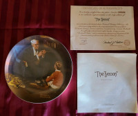 Vintage Knowles Plate ""The Tycoon" by Norman Rockwell