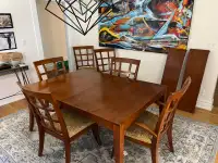 Dining room table  - 64” x 44” expandable to 88” x 44”