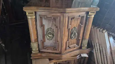 2 Wood Side Tables , View more